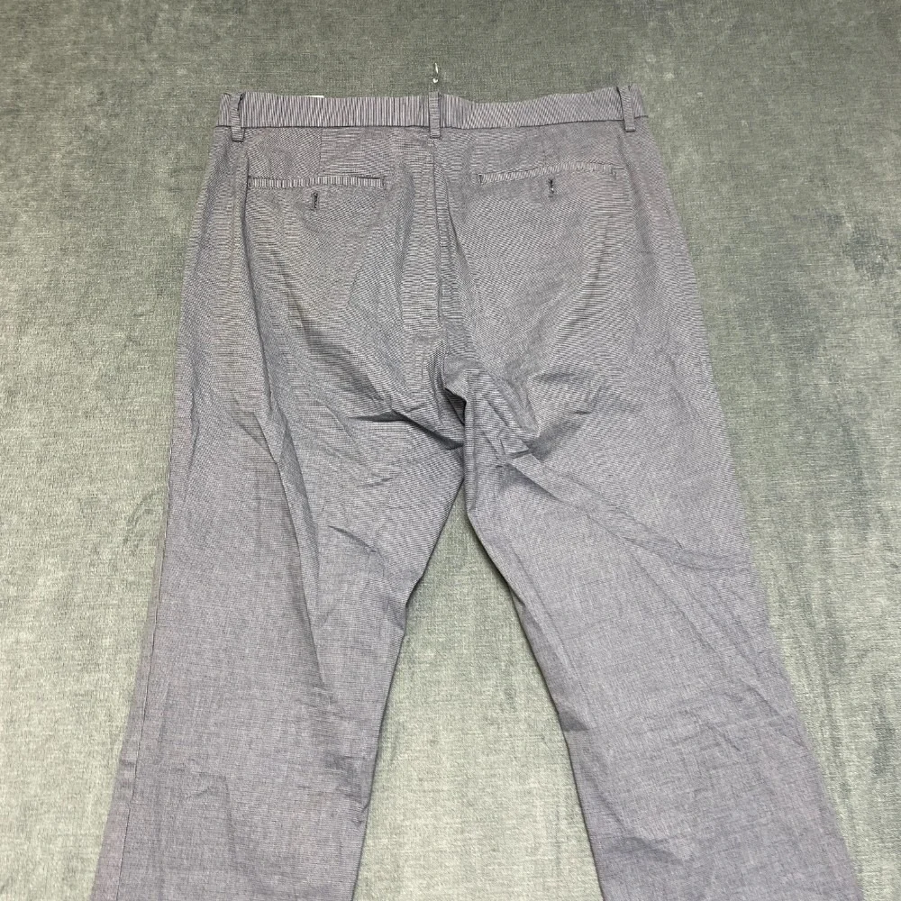 Banana Republic Slim Fit Chino Pants Mens 33x30 Blue Houndstooth Flat Front